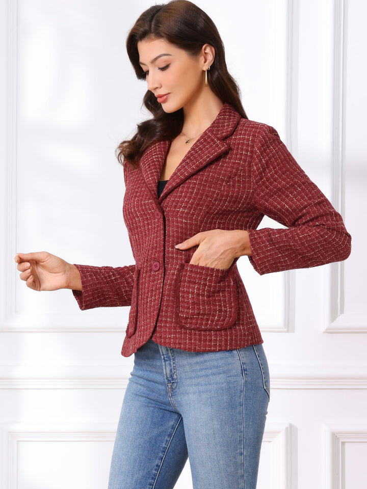 Women's Textured Long Sleeve Knitted Blazer | Tailored