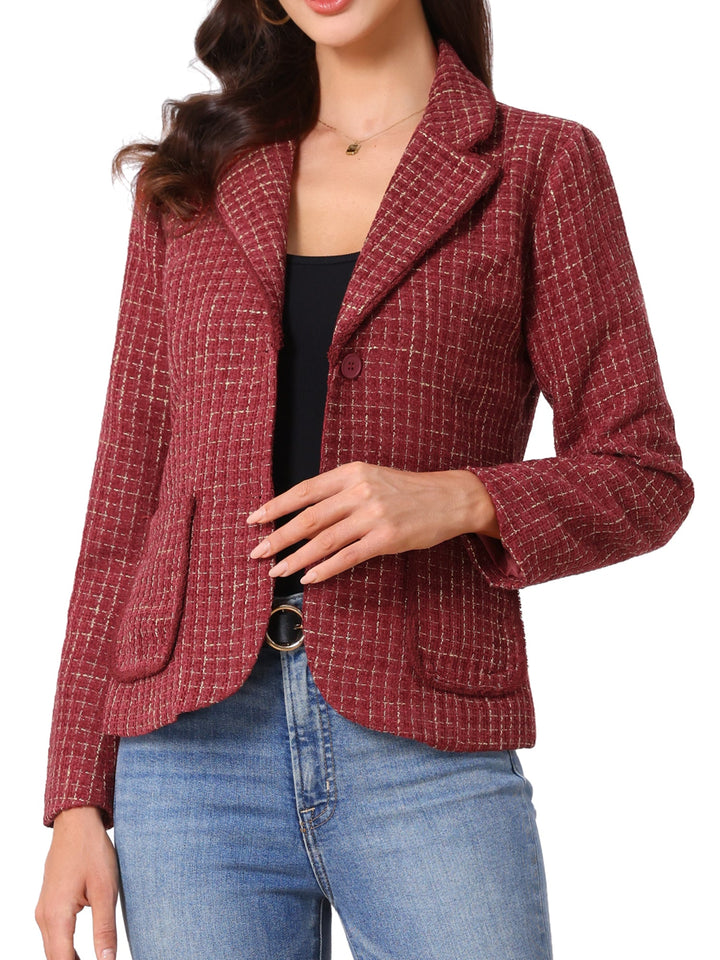 Women's Textured Long Sleeve Knitted Blazer | Tailored
