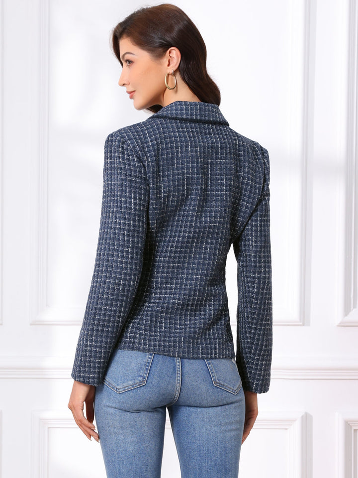 Women's Textured Long Sleeve Knitted Blazer | Tailored