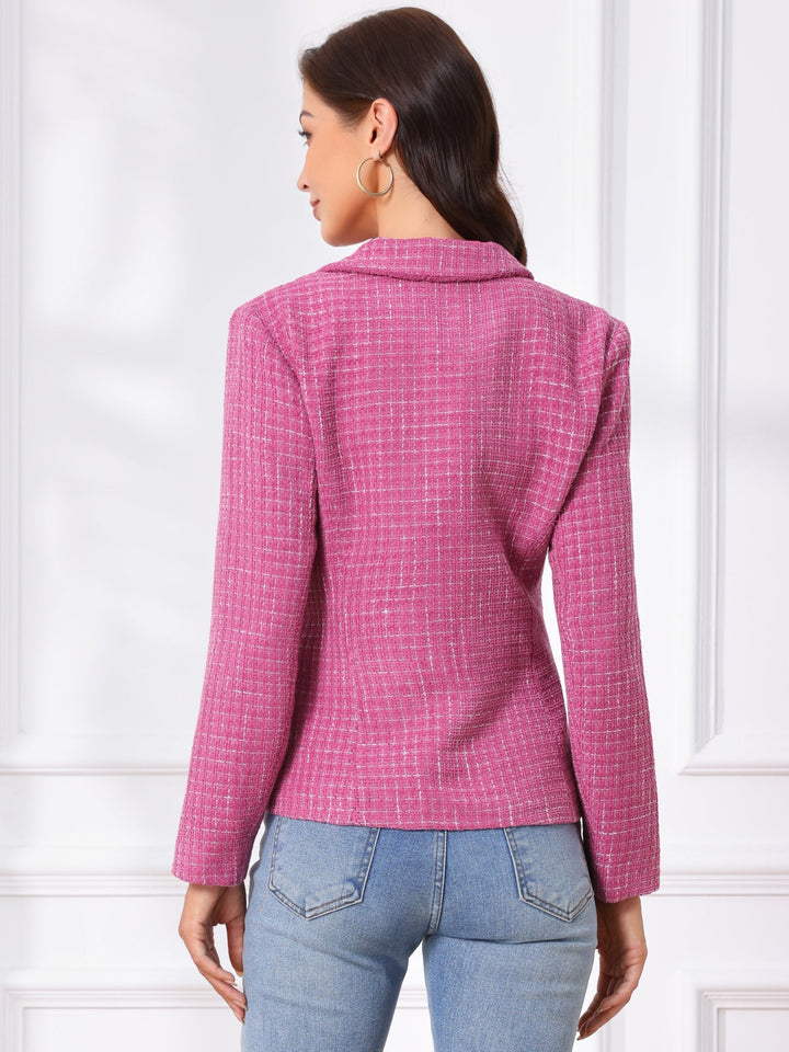 Women's Textured Long Sleeve Knitted Blazer | Tailored