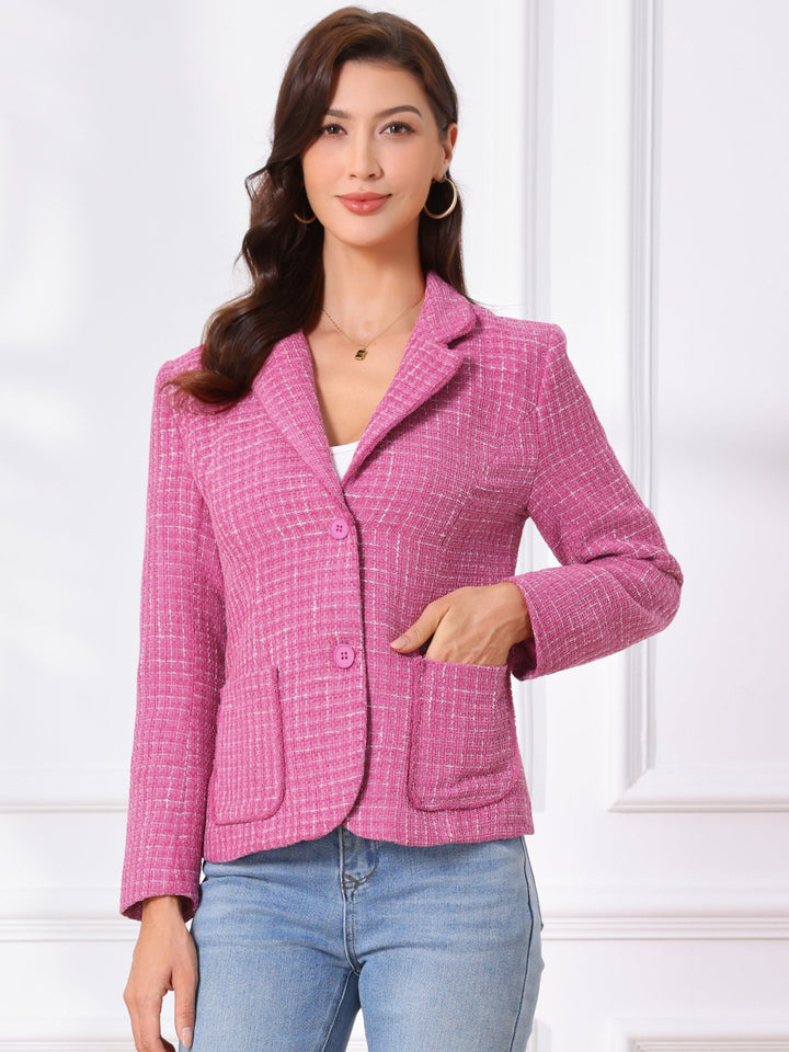 Women's Textured Long Sleeve Knitted Blazer | Tailored