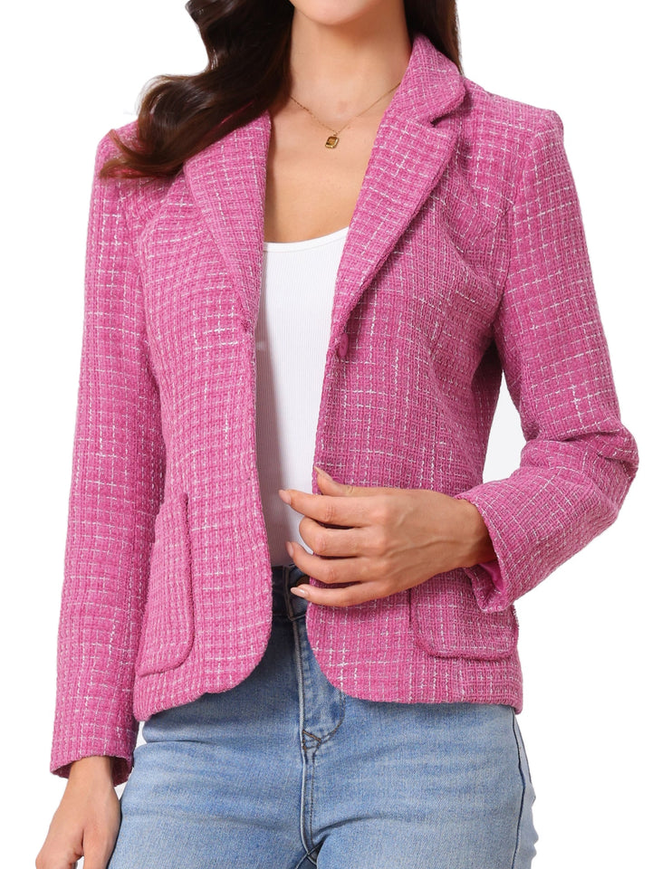 Women's Textured Long Sleeve Knitted Blazer | Tailored