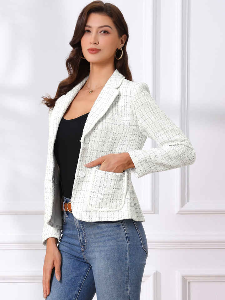 Women's Textured Long Sleeve Knitted Blazer | Tailored