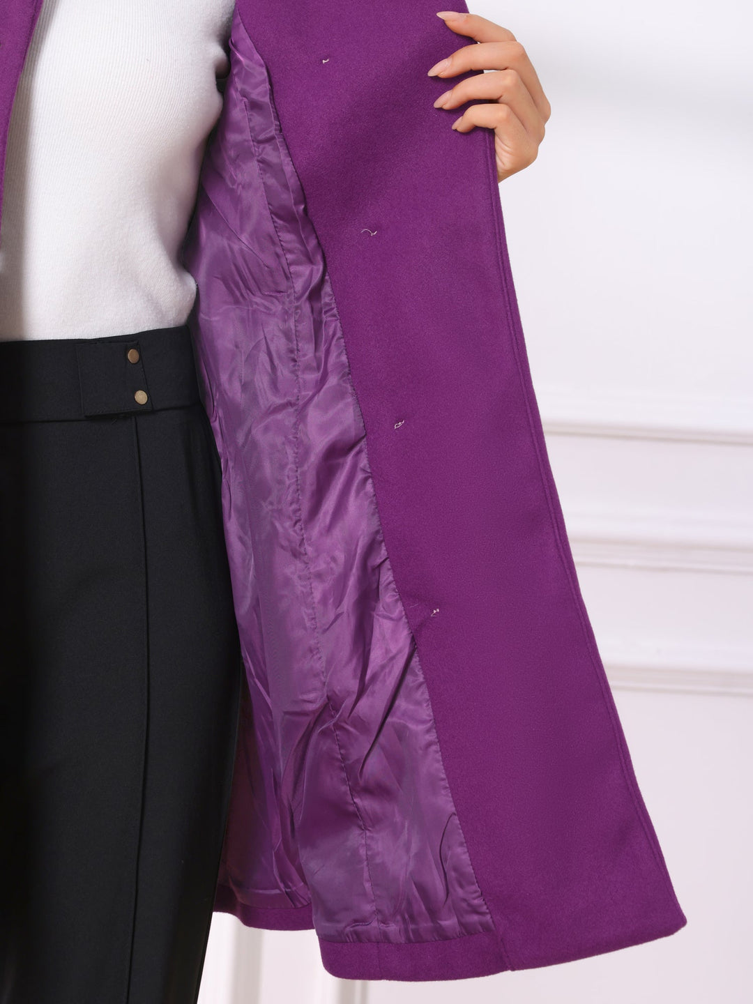 Women's Double Breasted Long Trench Coat | Winter