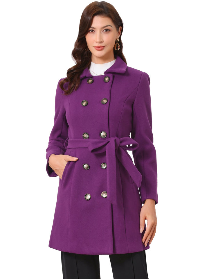 Women's Double Breasted Long Trench Coat | Winter
