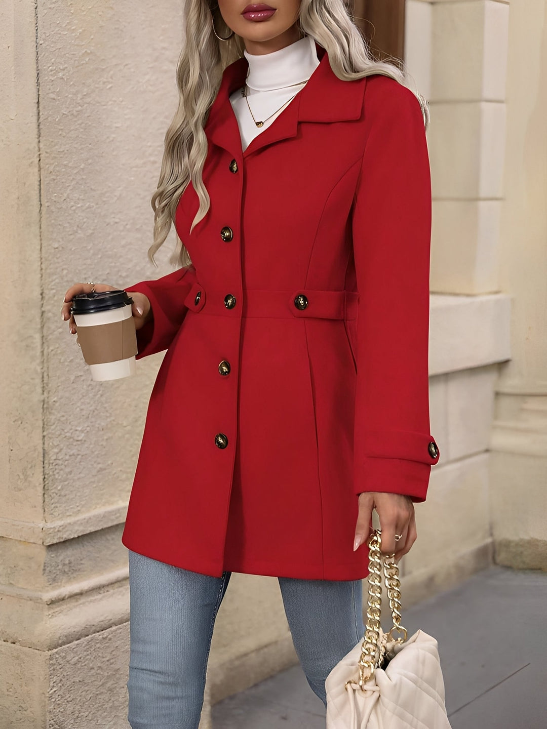 Women's Button Up Trench Coat | Winter