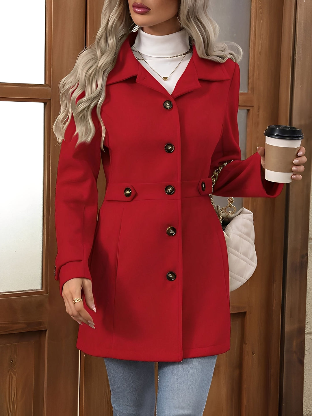 Women's Button Up Trench Coat | Winter