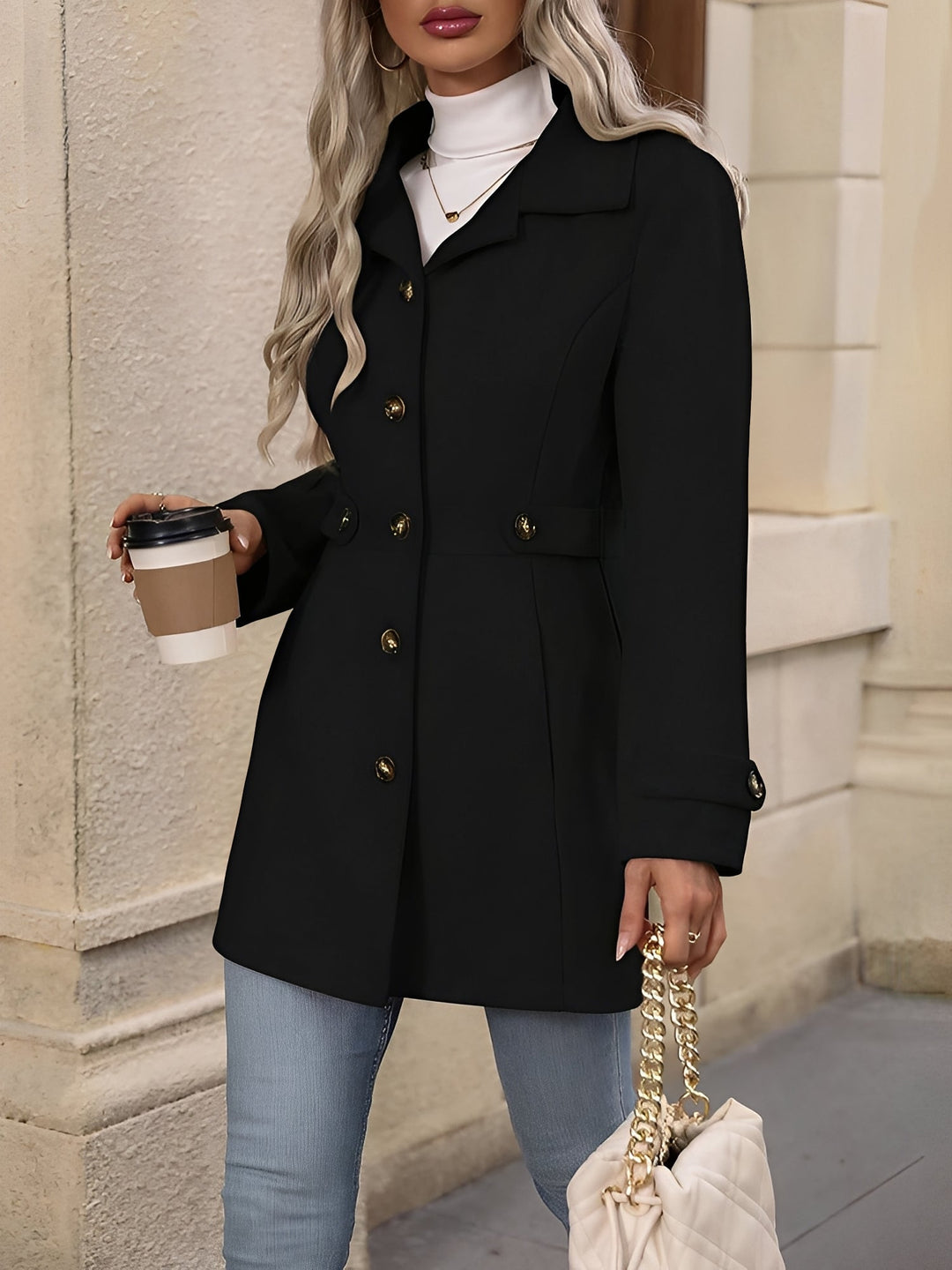 Women's Button Up Trench Coat | Winter