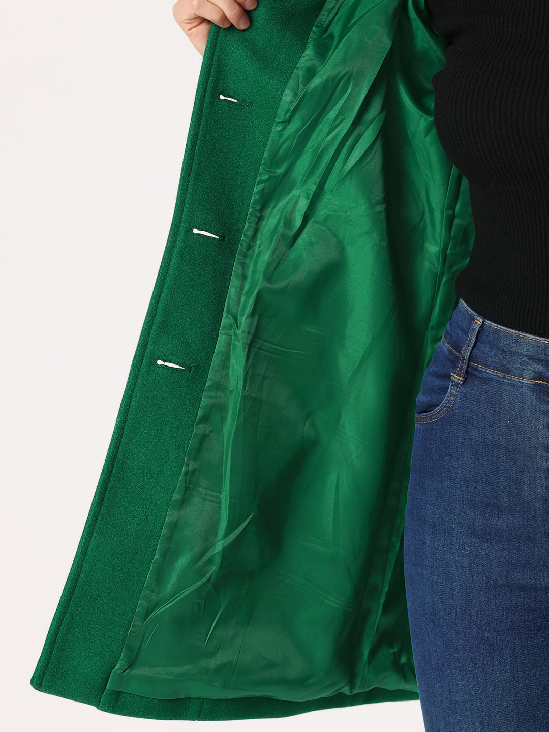 Women's Winter Single Breasted Pea Coat | Long