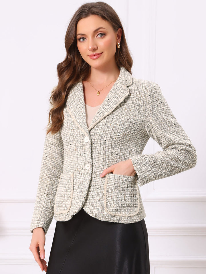 Women's Textured Long Sleeve Knitted Blazer | Tailored
