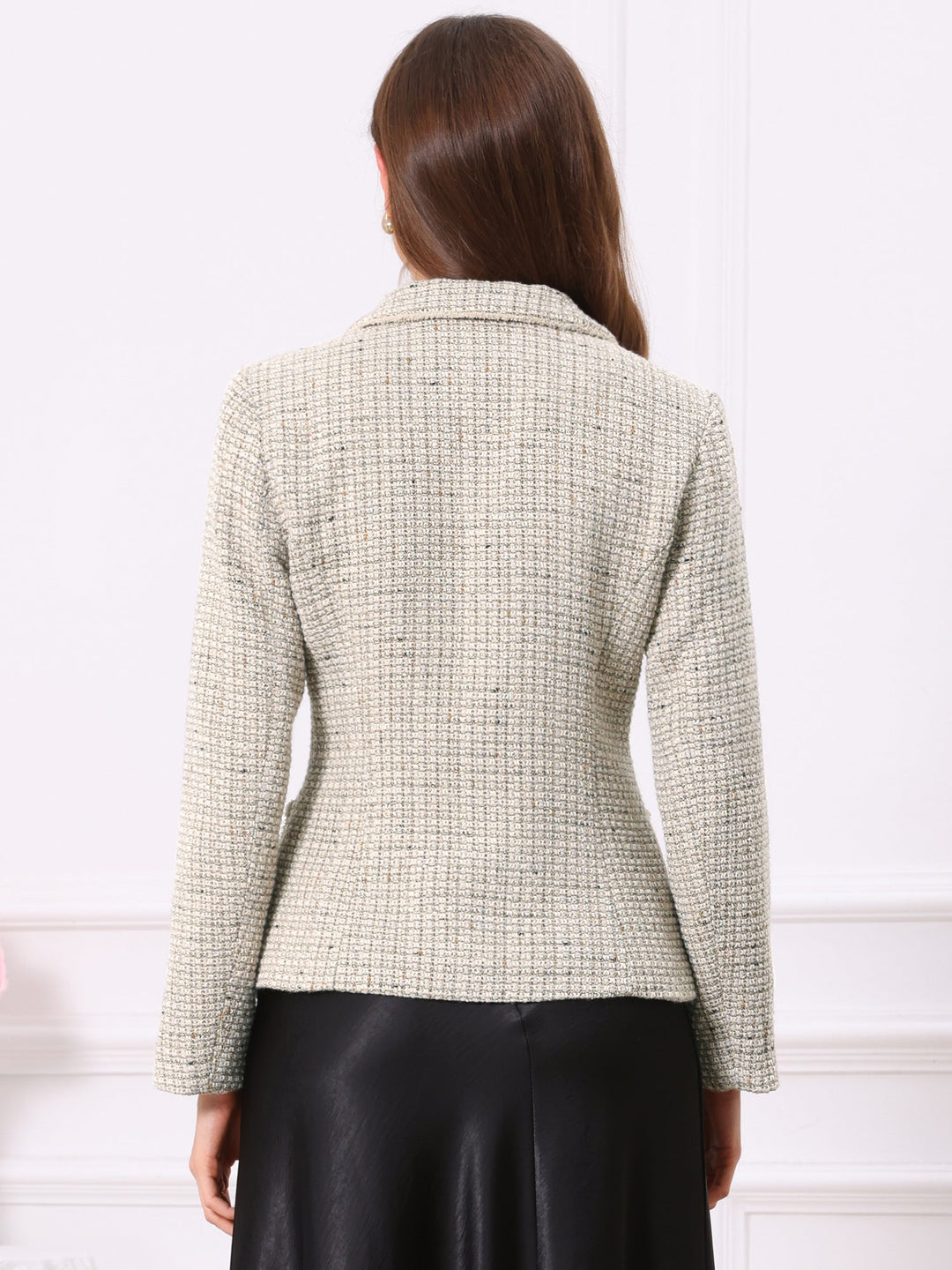 Women's Textured Long Sleeve Knitted Blazer | Tailored
