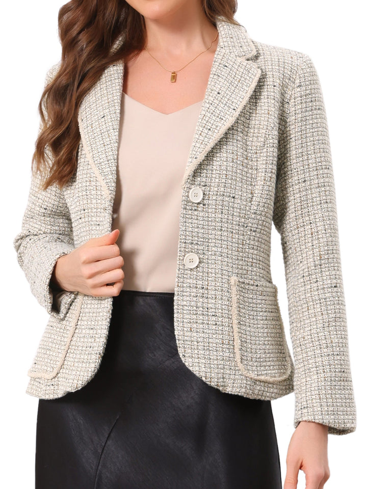 Women's Textured Long Sleeve Knitted Blazer | Tailored