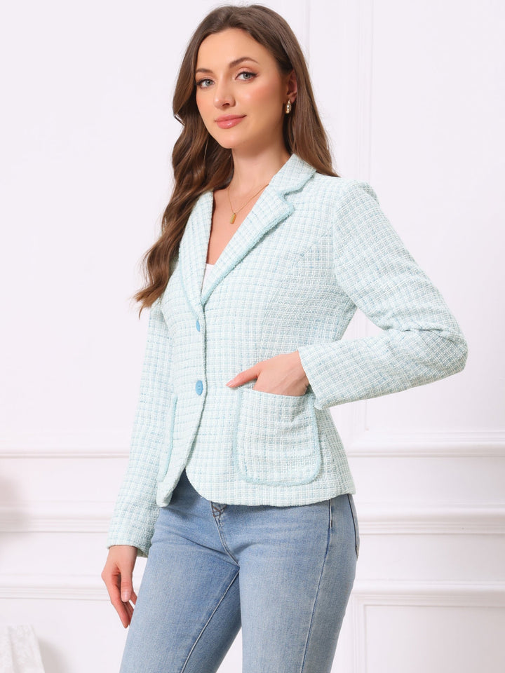 Women's Textured Long Sleeve Knitted Blazer | Tailored