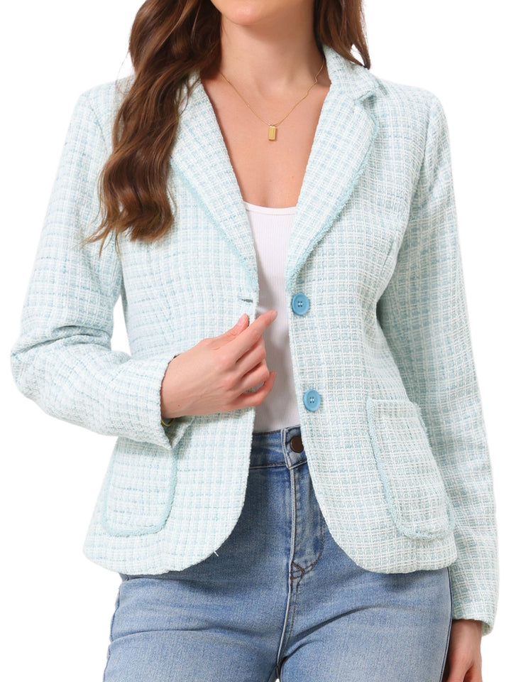 Women's Textured Long Sleeve Knitted Blazer | Tailored