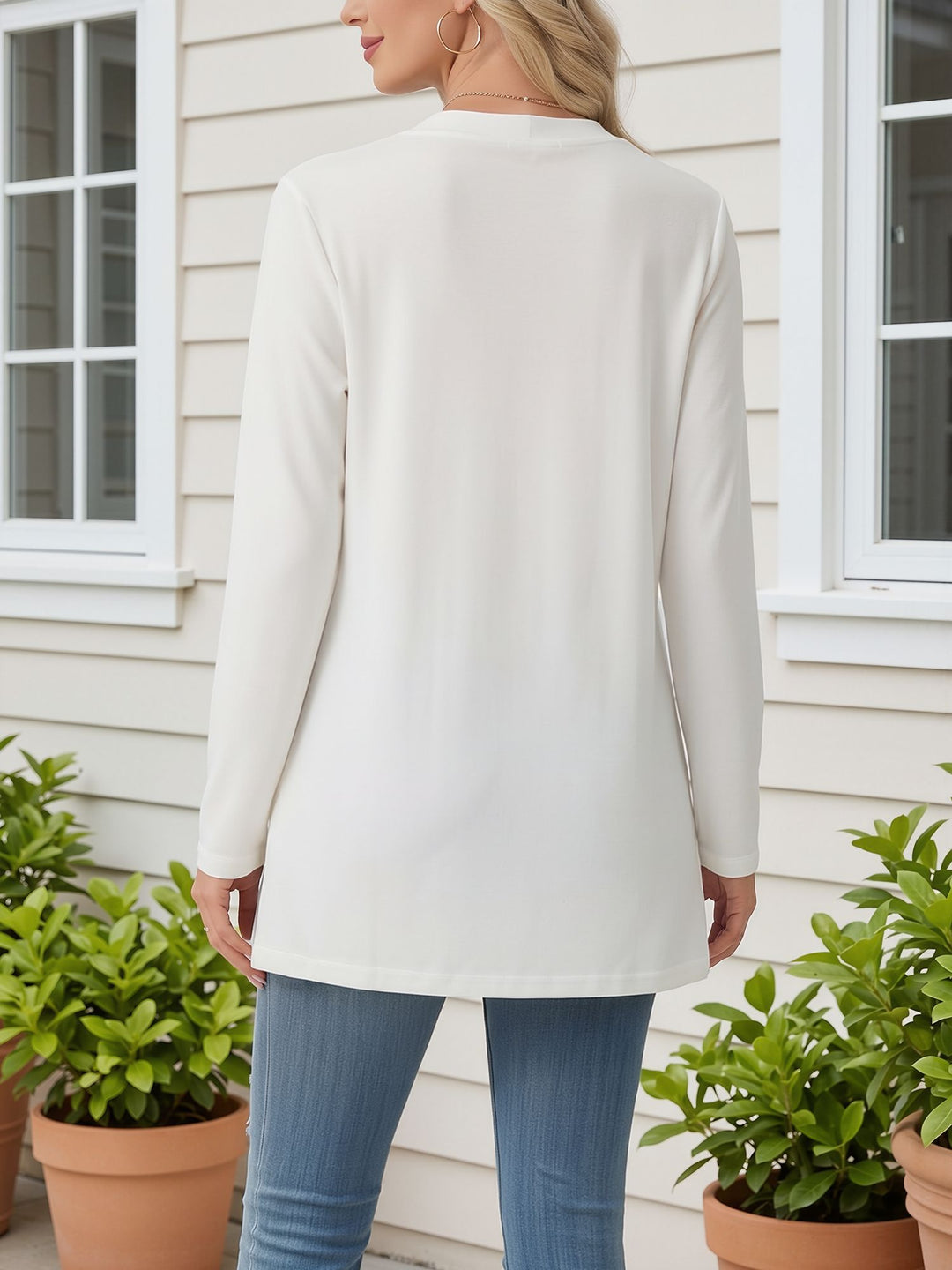 Women's Open Front Longline Cardigan | Casual