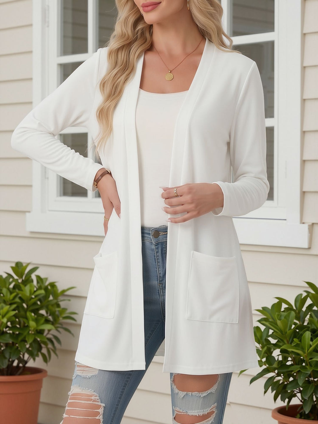 Women's Open Front Longline Cardigan | Casual