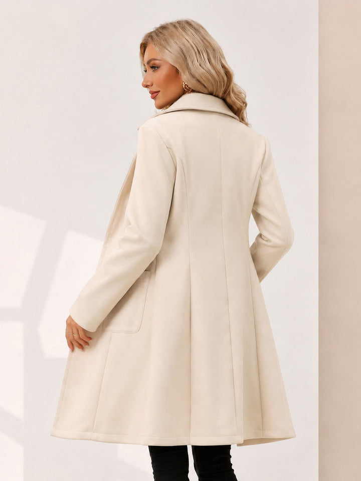 Women's Double Breasted Coat | Notch Collar