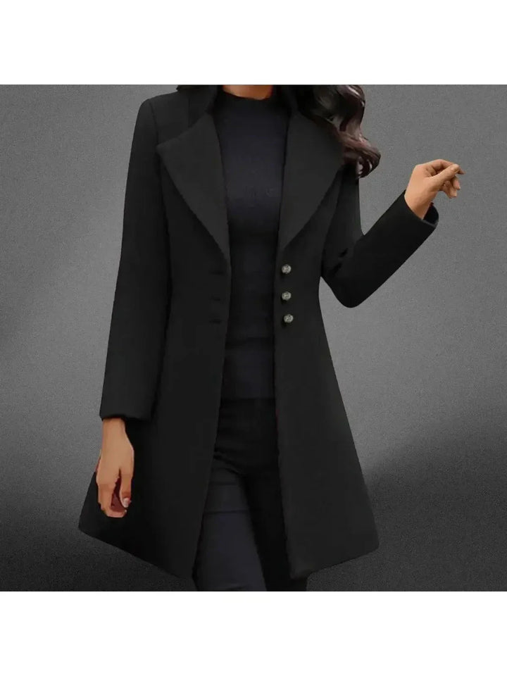 Women's Elegant Long Sleeve Coat | Winter