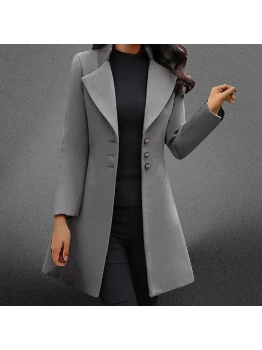 Women's Elegant Long Sleeve Coat | Winter