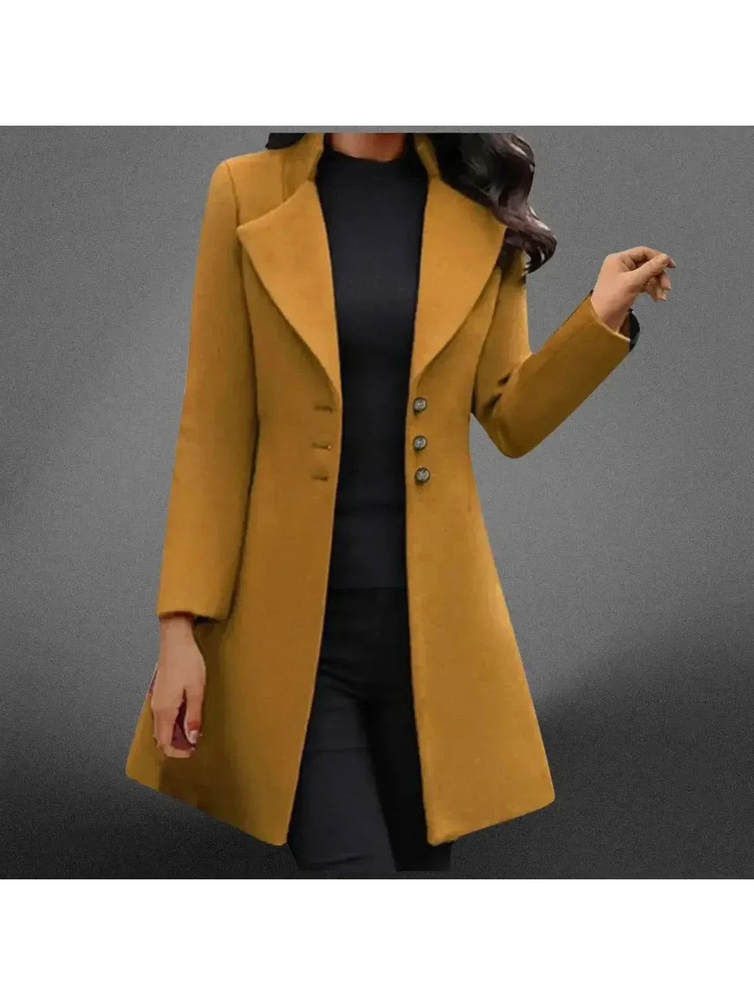 Women's Elegant Long Sleeve Coat | Winter