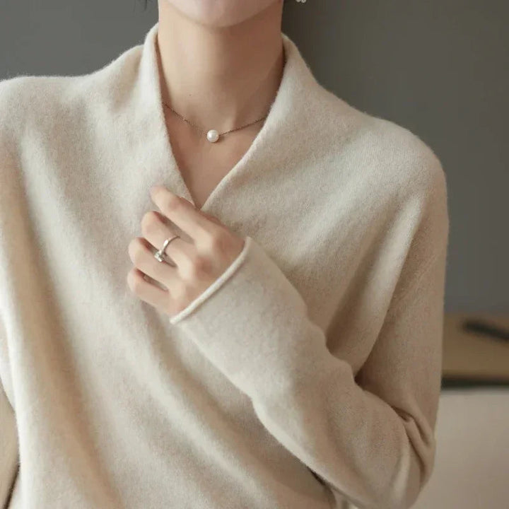 Women's Winter Wrap Knit Jumper | V Neck