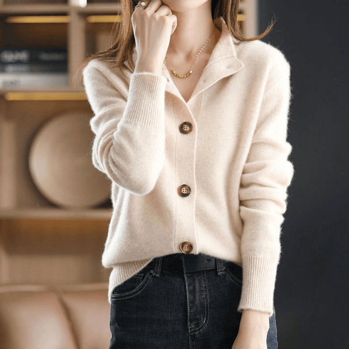 Women's Long Sleeve Knit Cardigan | Button