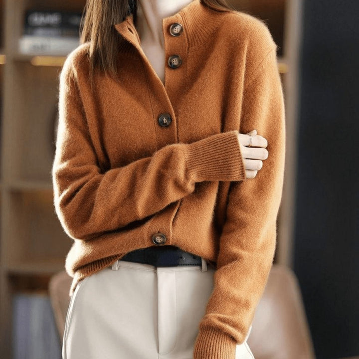 Women's Long Sleeve Knit Cardigan | Button