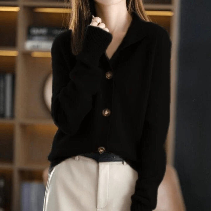 Women's Long Sleeve Knit Cardigan | Button