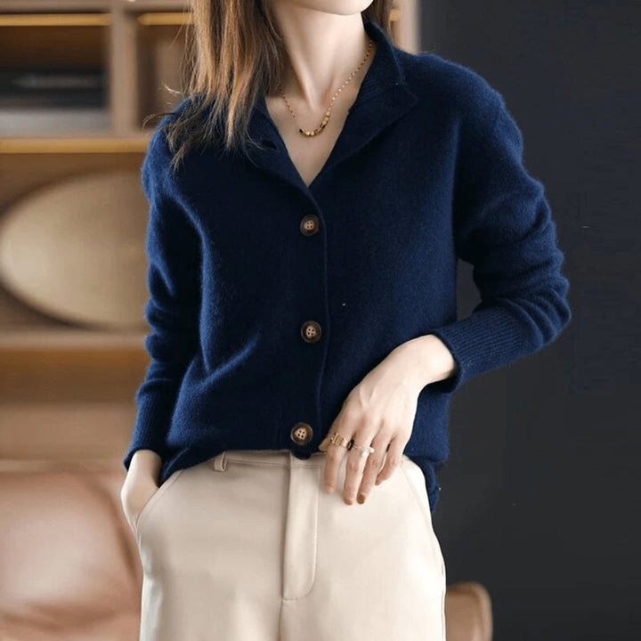 Women's Long Sleeve Knit Cardigan | Button