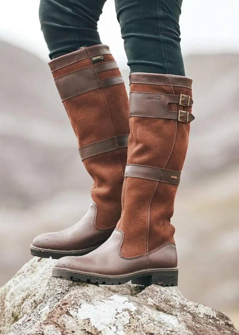 Women's Buckle Knee High Riding Boots | Heel